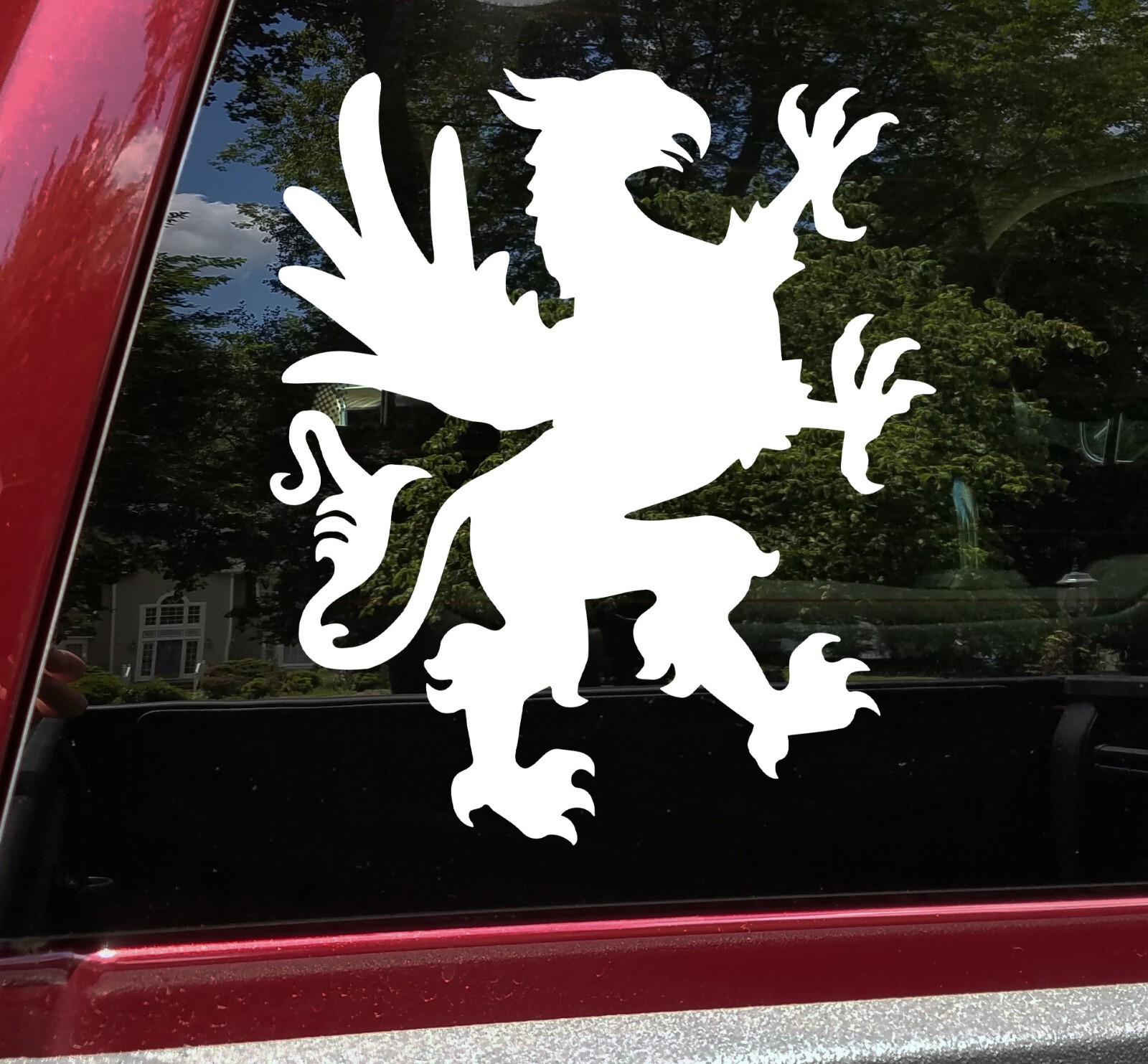 Heraldic Griffin Vinyl Decal V2 | Coat of Arms Heraldry Lion Eagle | Die Cut