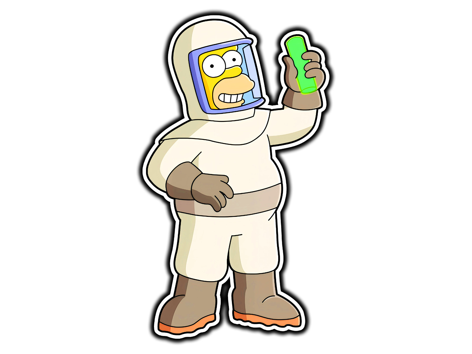 Monster Hunter Homer Springfield Family Sticker Waterproof Vinyl Decal Die-Cut