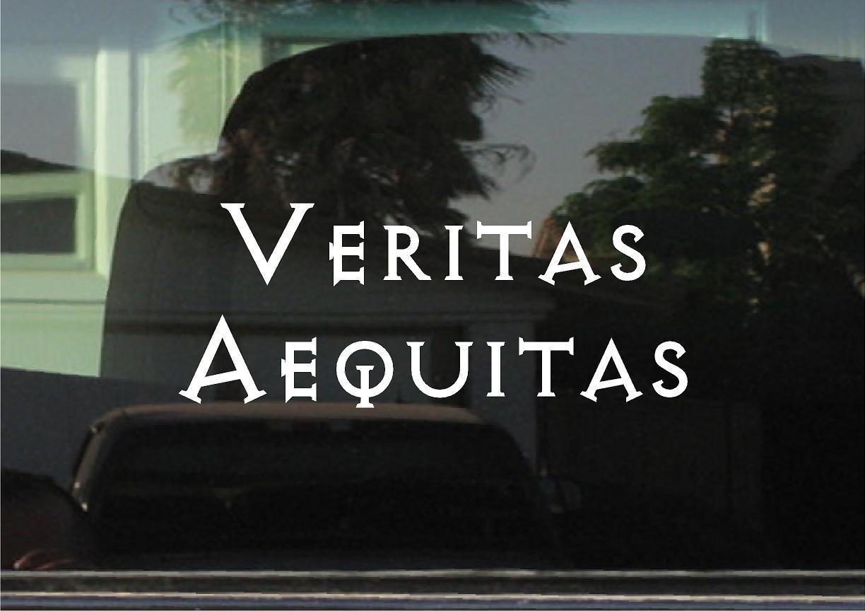 Boondock Saints Veritas Aequitas (Latin – Truth and Justice)Vinyl Decal/Sticker
