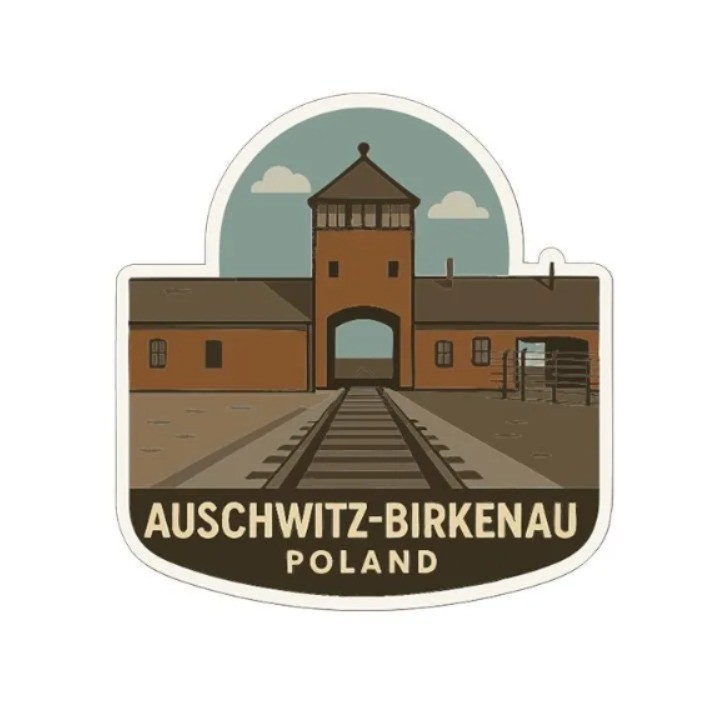 Auschwitz-Birkenau Poland Iron On Heat Transfer Vinyl HTV Die-Cut Symbolic