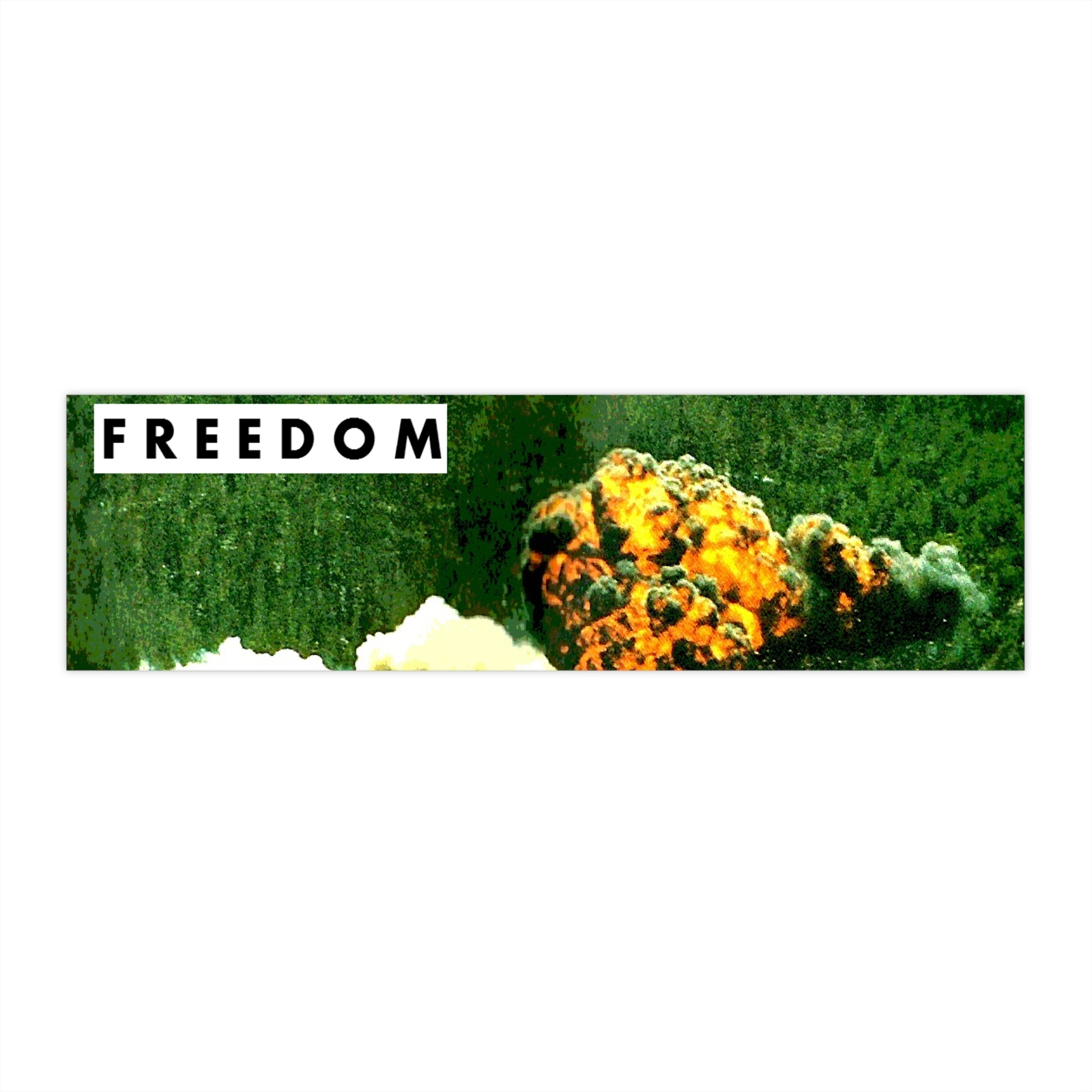 Freedom sarcastic anti-war Bumper Stickers hippies abstract dada art