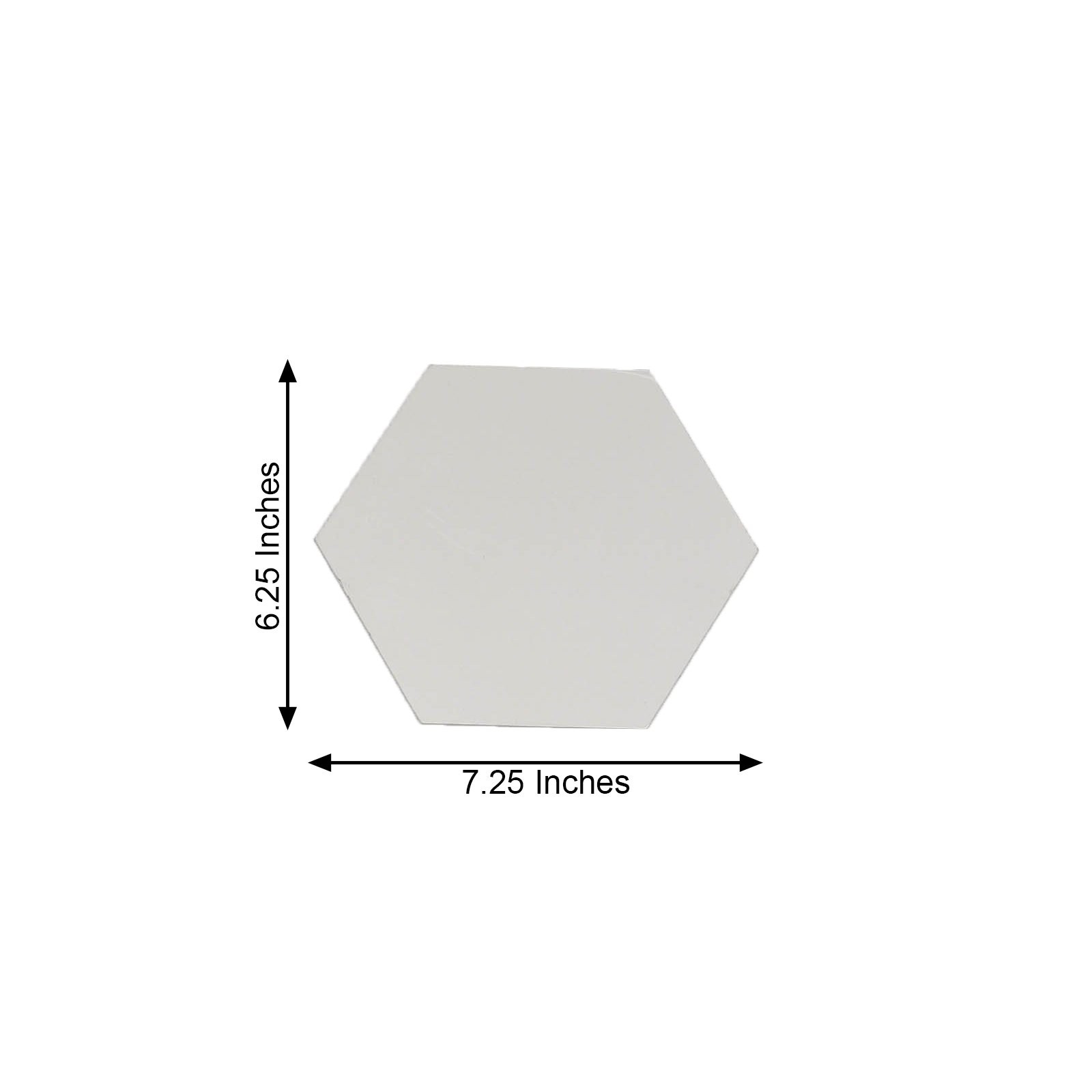 12 Silver 7″ Hexagon Acrylic Stickers Mirror Wall Decals Dorm Rooms Decorations
