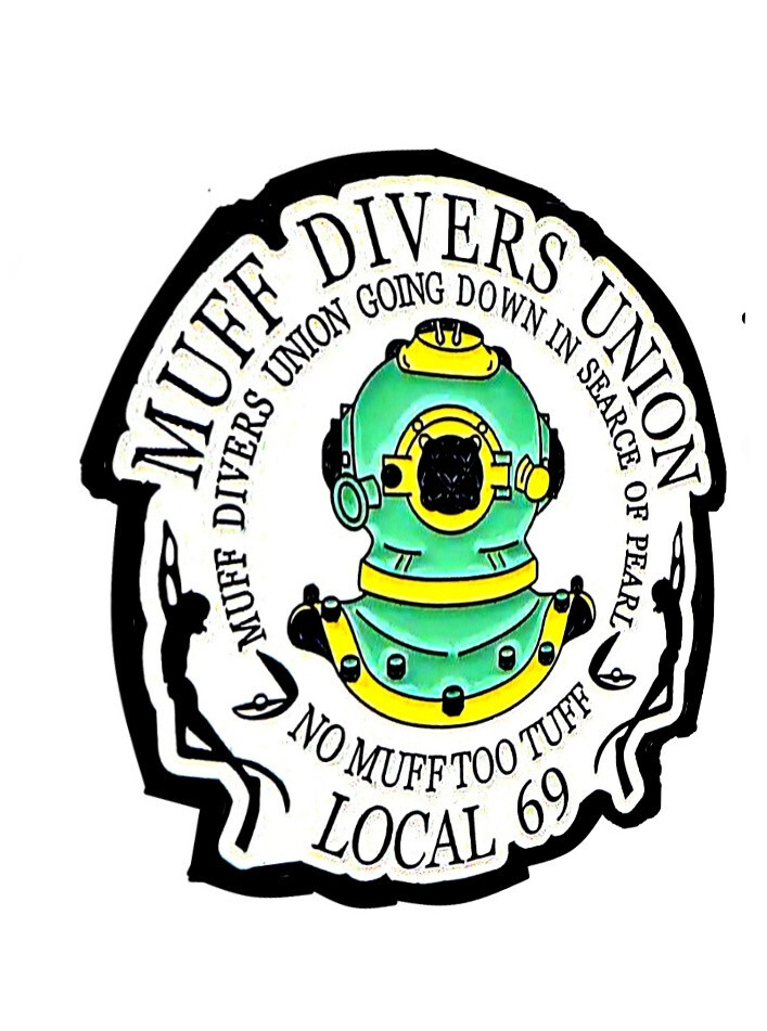Adult Muff Scuba Divers Club FUNNY REPLICA STICKER DECAL SIGN 4 SIZES