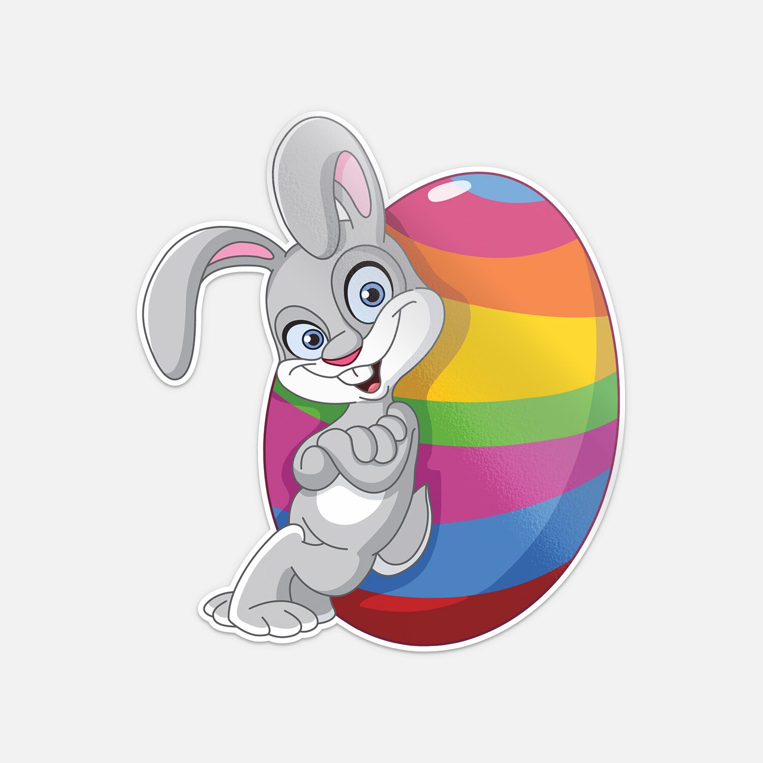 Happy Bunny Easter Egg Vinyl Sticker Decal