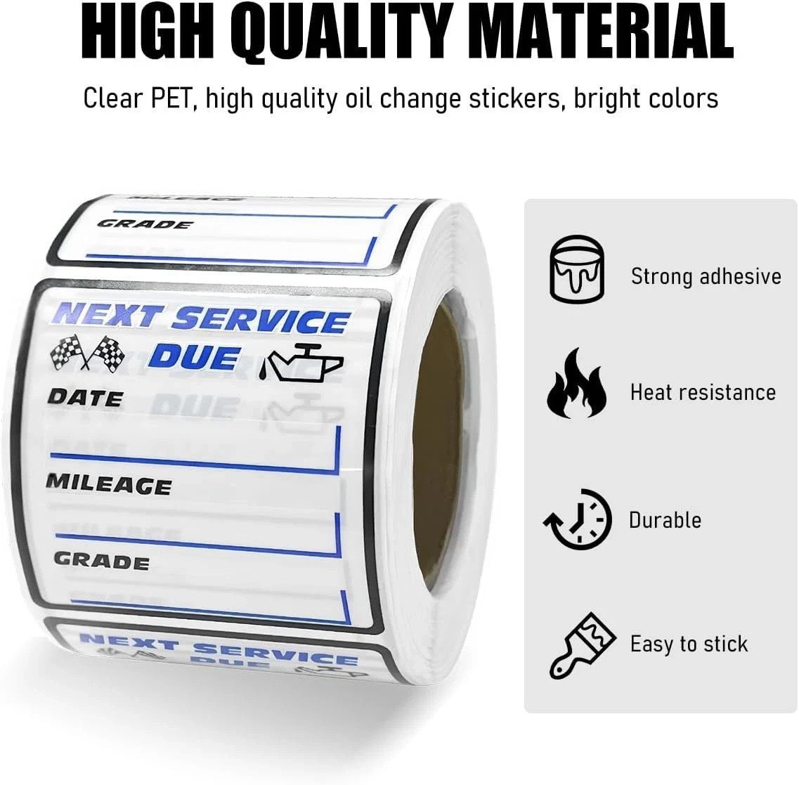 300 Pcs 2×2 Inch Oil Change Stickers Auto Windshield Service Reminder….