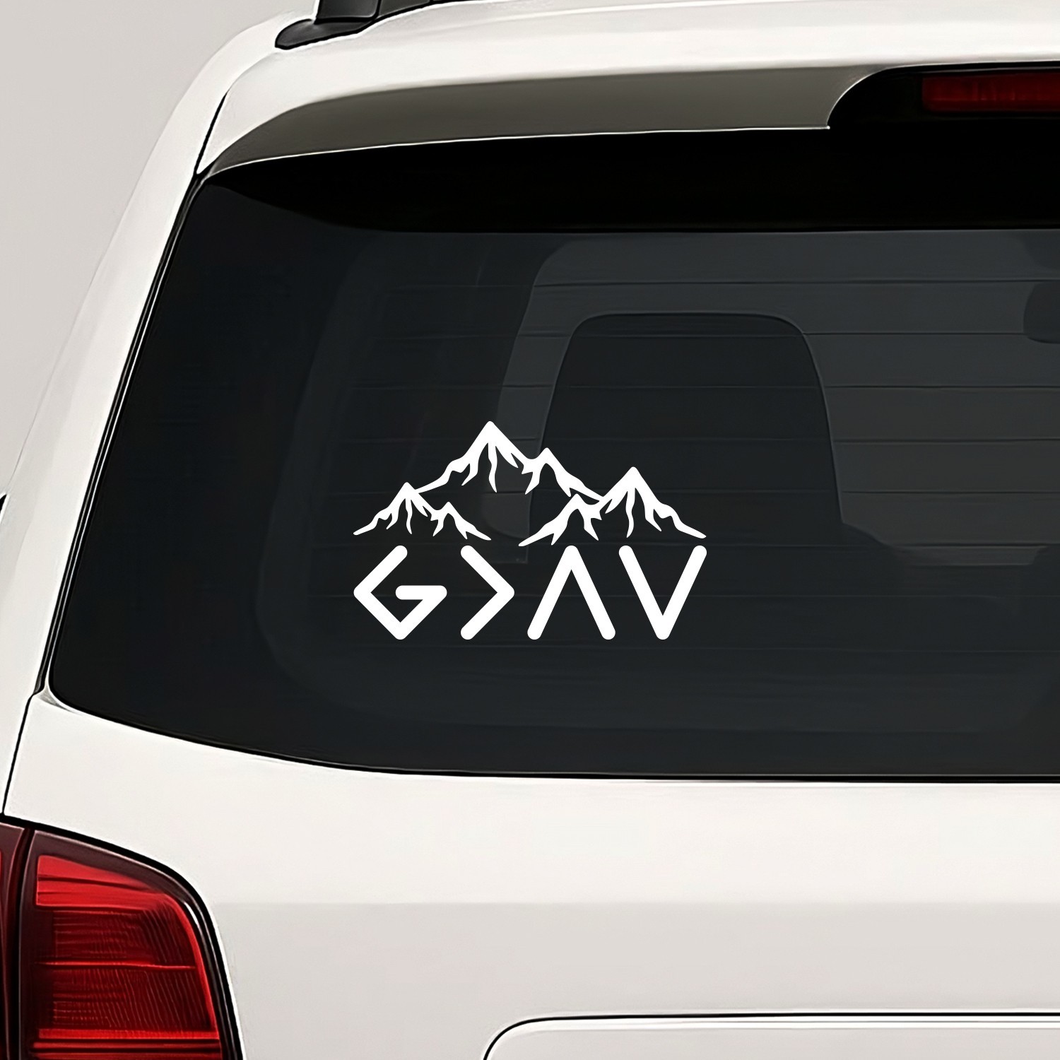 God is Greater Than Highs and Lows Vinyl Die Cut Decal Sticker – Christian Jesus