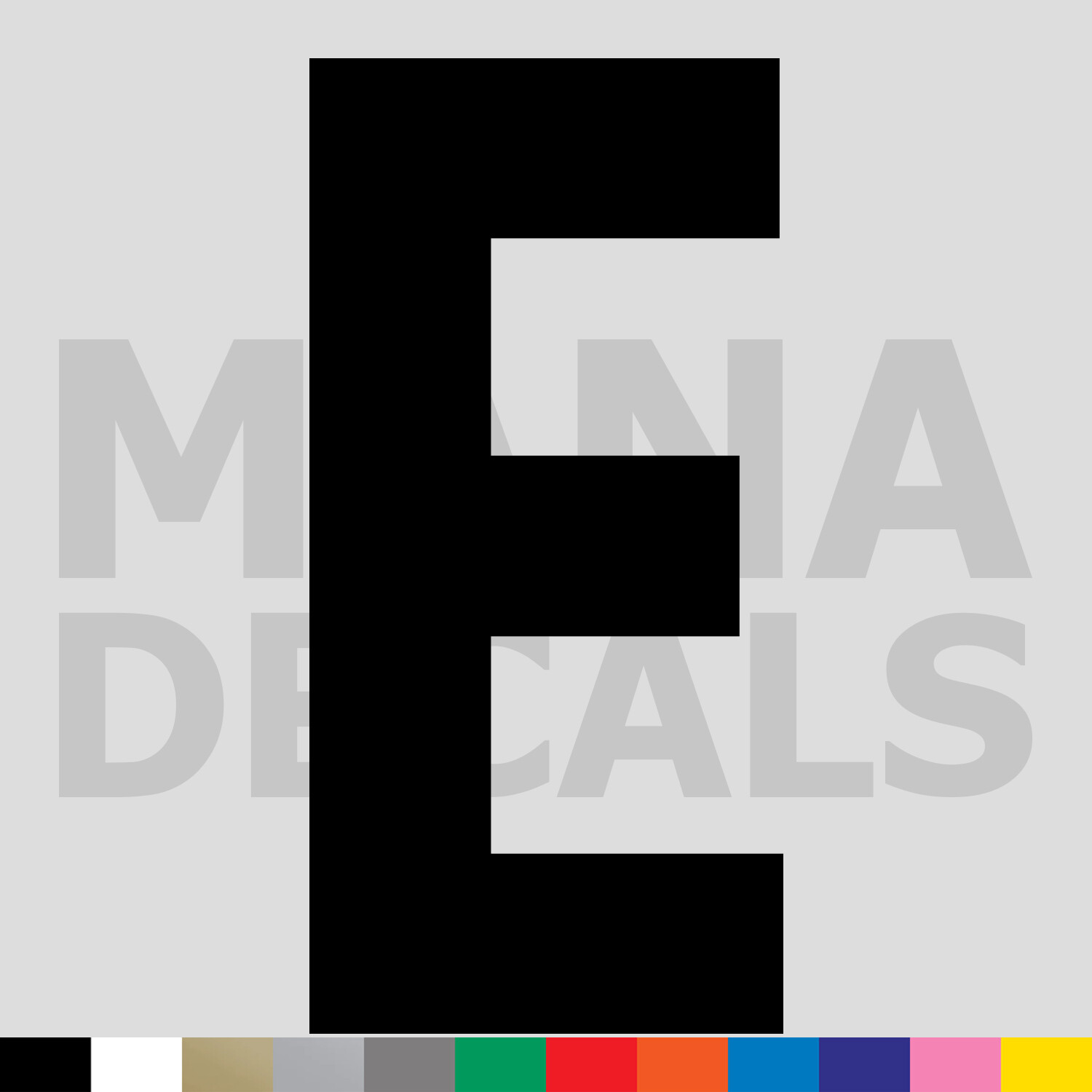 Jersey Letter E Vinyl Die Cut Decal Sticker – Sport Athlete Alphabet Text