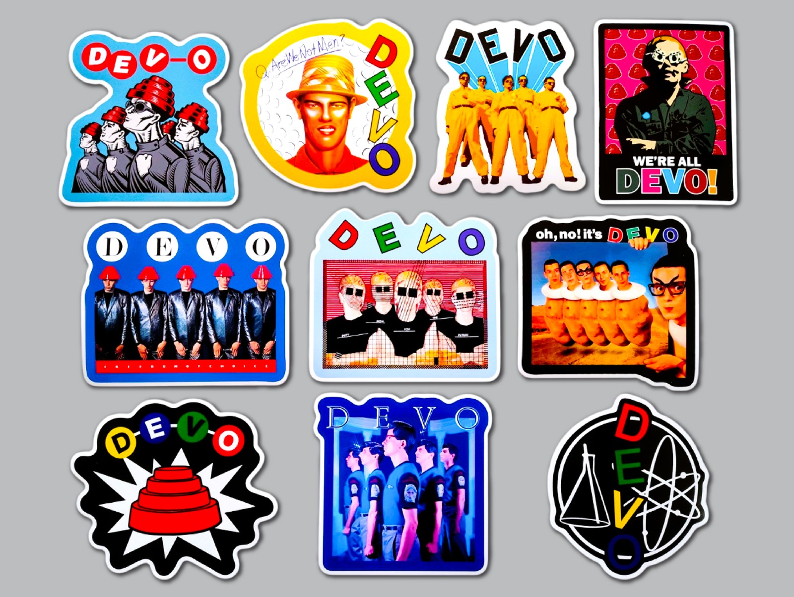 Devo Vinyl Lot Pack (10 Stickers) punk synth hardcore indie 80’s alt b-52s