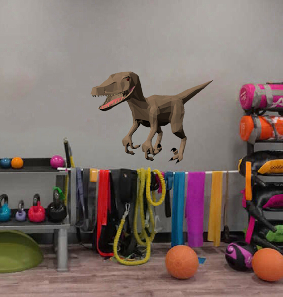 Dinosaur Sticker, Rex Decal, Polygonal Animal Home Decor, Dinosaur Wall Art