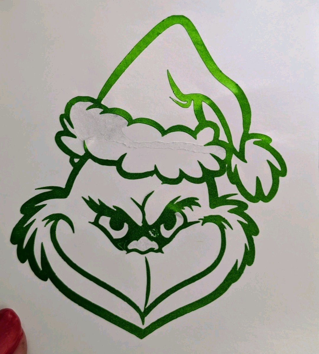 Grinch Decal Holographic Green Vinyl