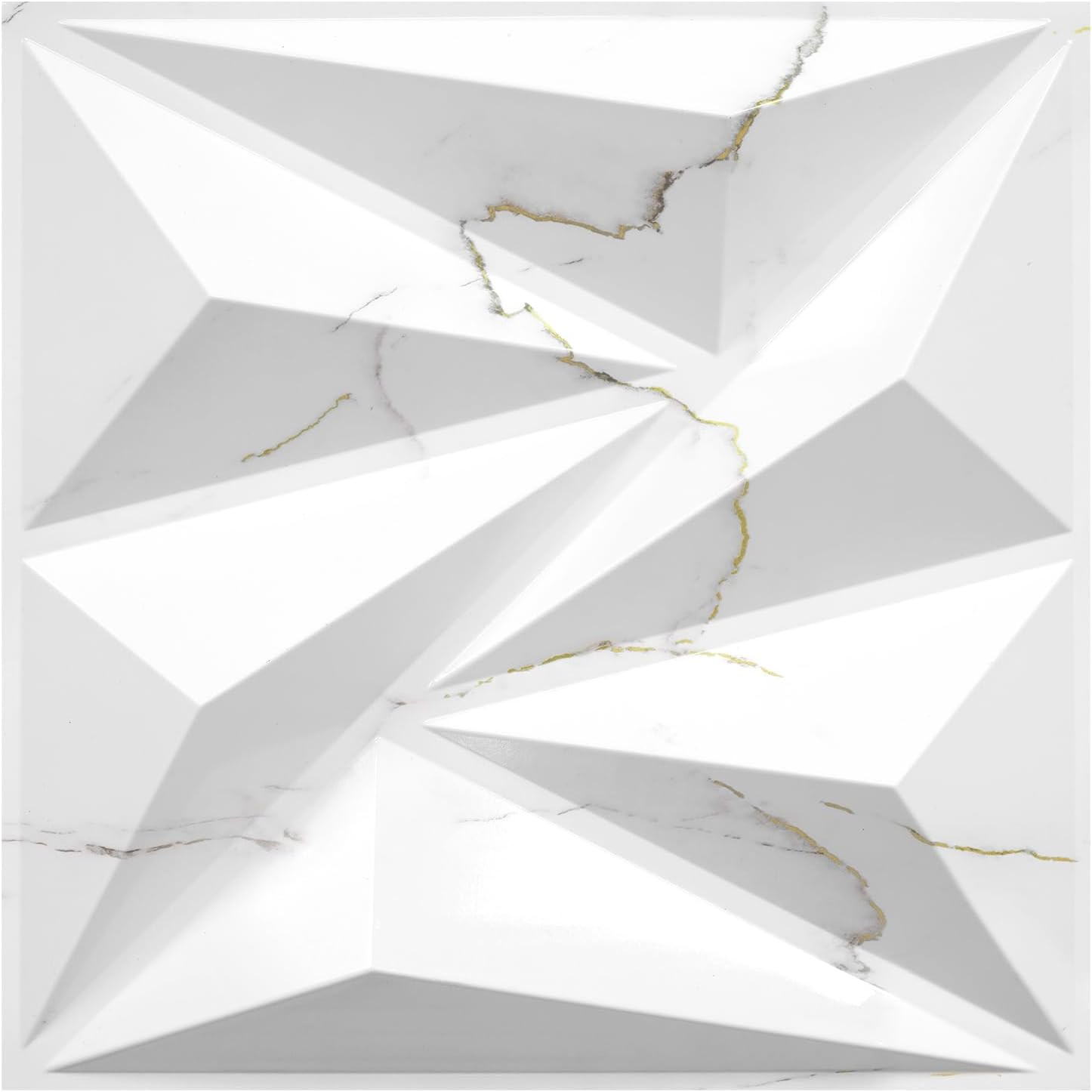 33 Pack 3D Wall Panels for Interior Wall Decor, 12»x12» Diamond Textured Wall
