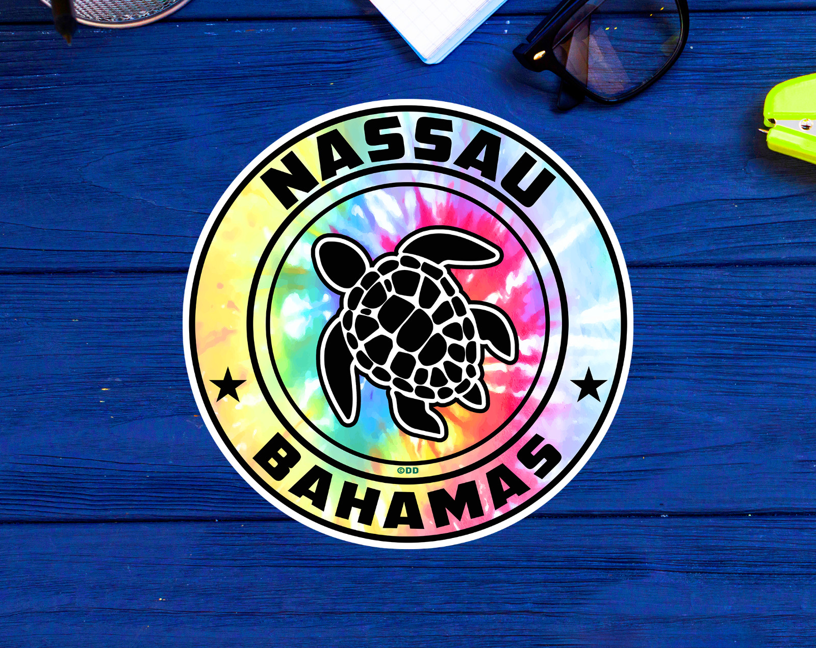 Nassau Bahamas Sticker 3″ To 5″ Sea Turtle Decal Indoor Outdoor Laptop Bumper