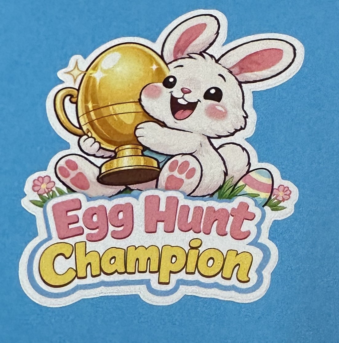 9pc Easter Sticker Pack Funny Bunny Egg Hunt Vinyl Stickers Kids Basket Fillers