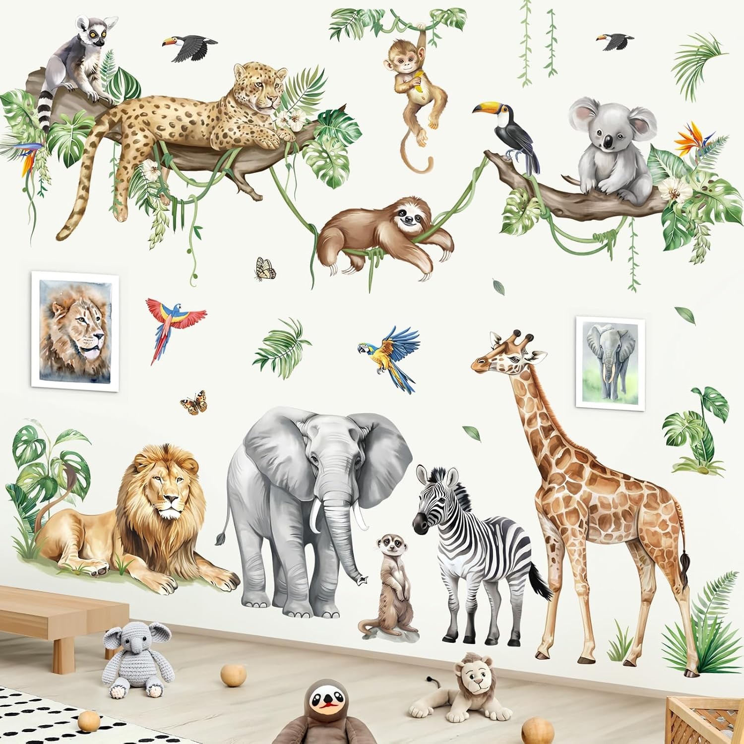 Animals Tree Safari Giraffe Wall Decals Stickers XL