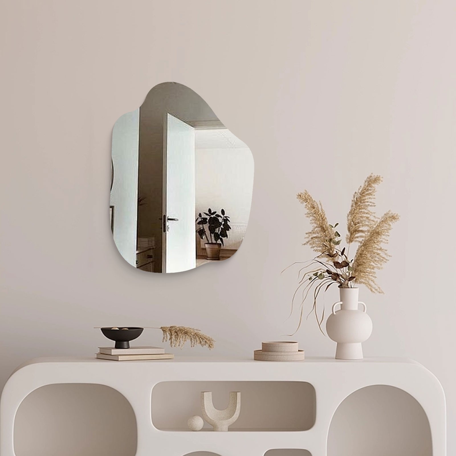 Stylish and Functional Irregular Mirror for Bedrooms Living Rooms and More