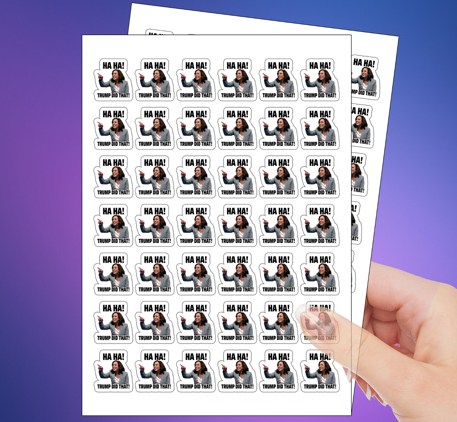 100 PCs «TRUMP DID THAT» Kamala Harris Sticker Pack Funny Trump Decal – 1.1 x 1″