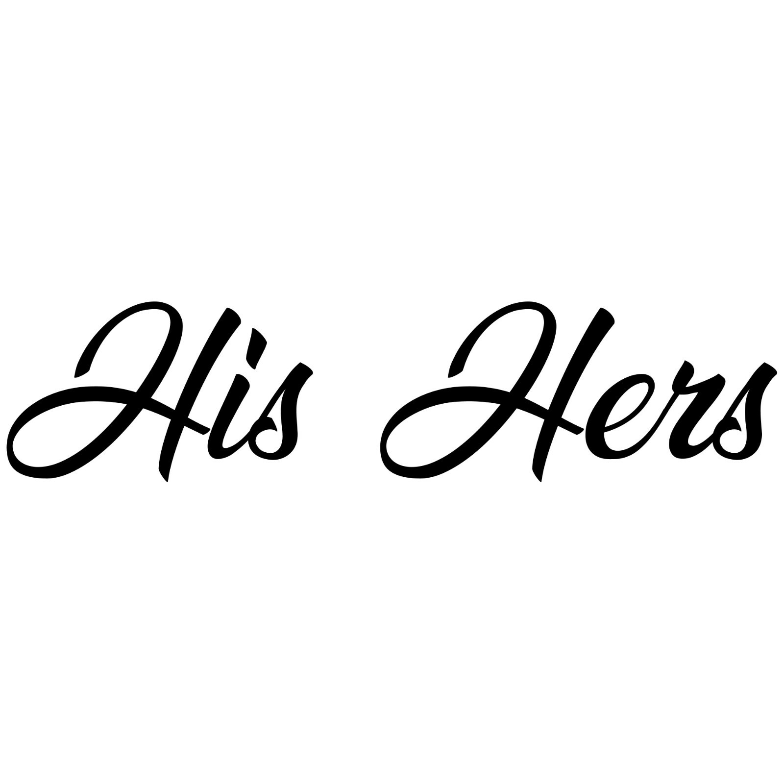 His and Hers – Wall Vinyl Decal Sticker Bathroom Decal Closet Master Bedroom