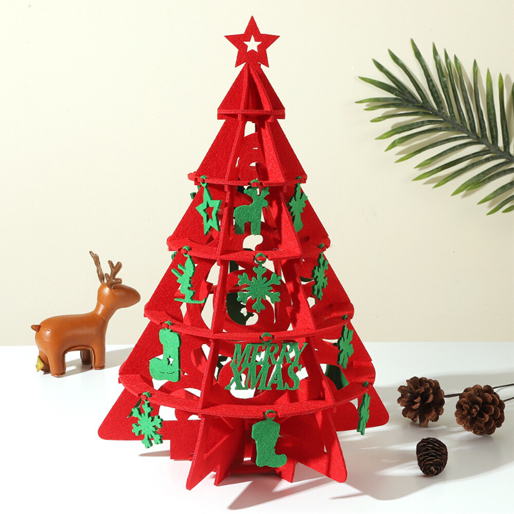 DIY Three-Dimensional Felt Cloth Christmas Tree Decoration Children’s XMAS Gifts