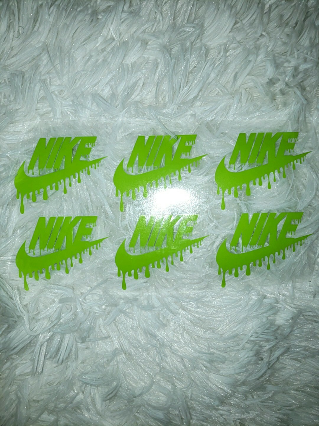 Sheet of 6 2″ Nike Drip Logo Iron-On Decal FREE SHIPPING with in the US