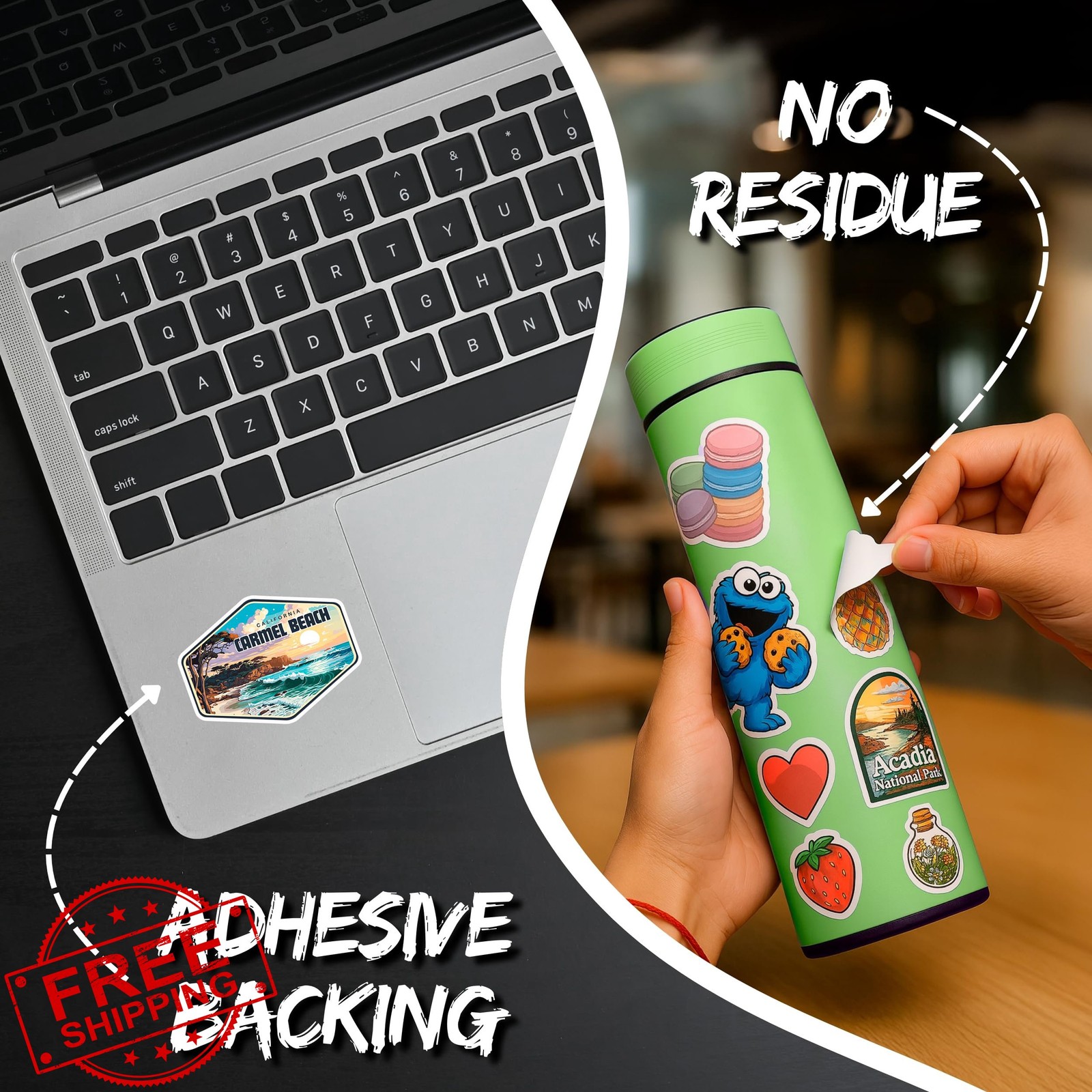 No Thorns Media Carmel Beach Sticker 4″