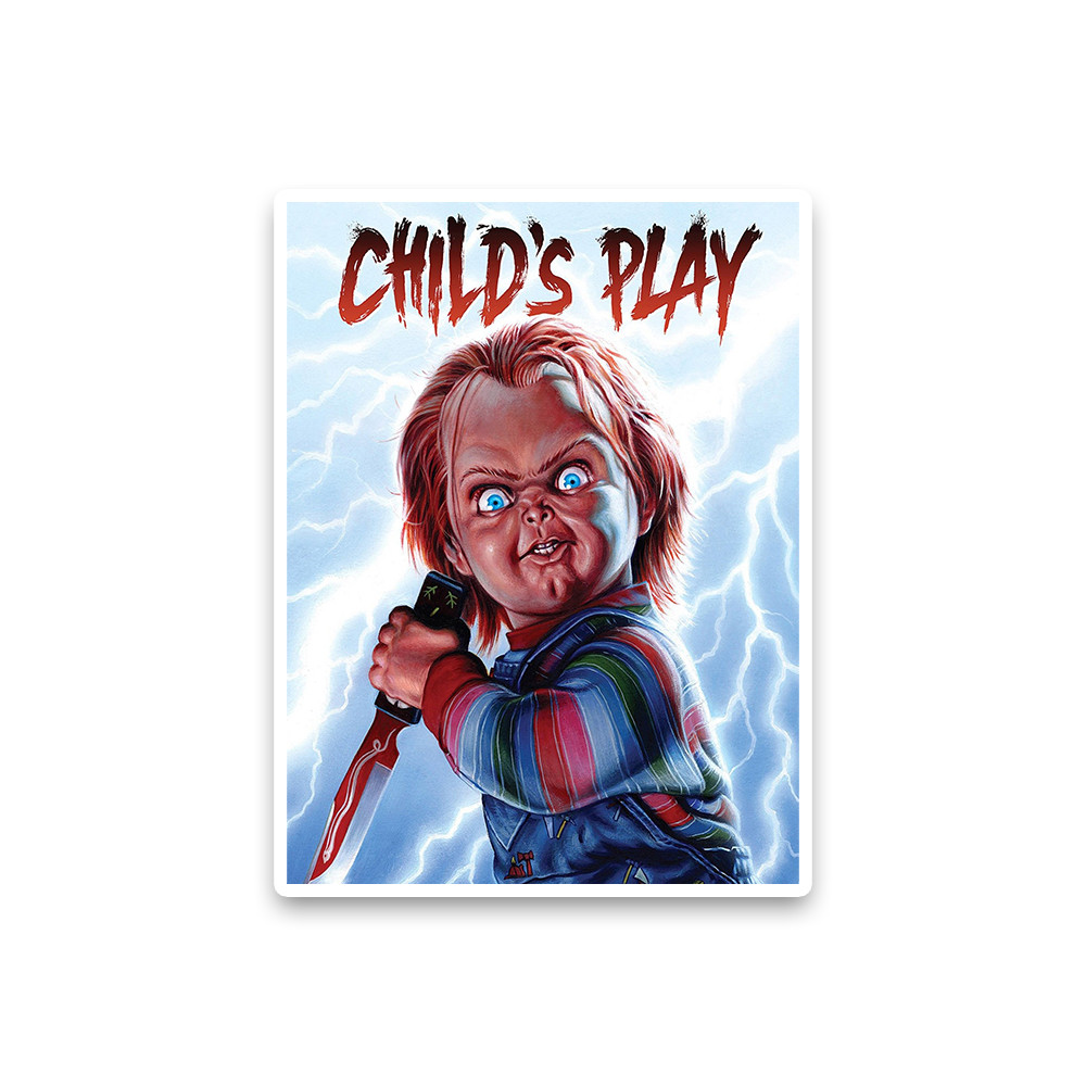 Child’s Play 3.5 Inch Sticker Vinyl Decal Horror Movie Chucky Doll Tumbler