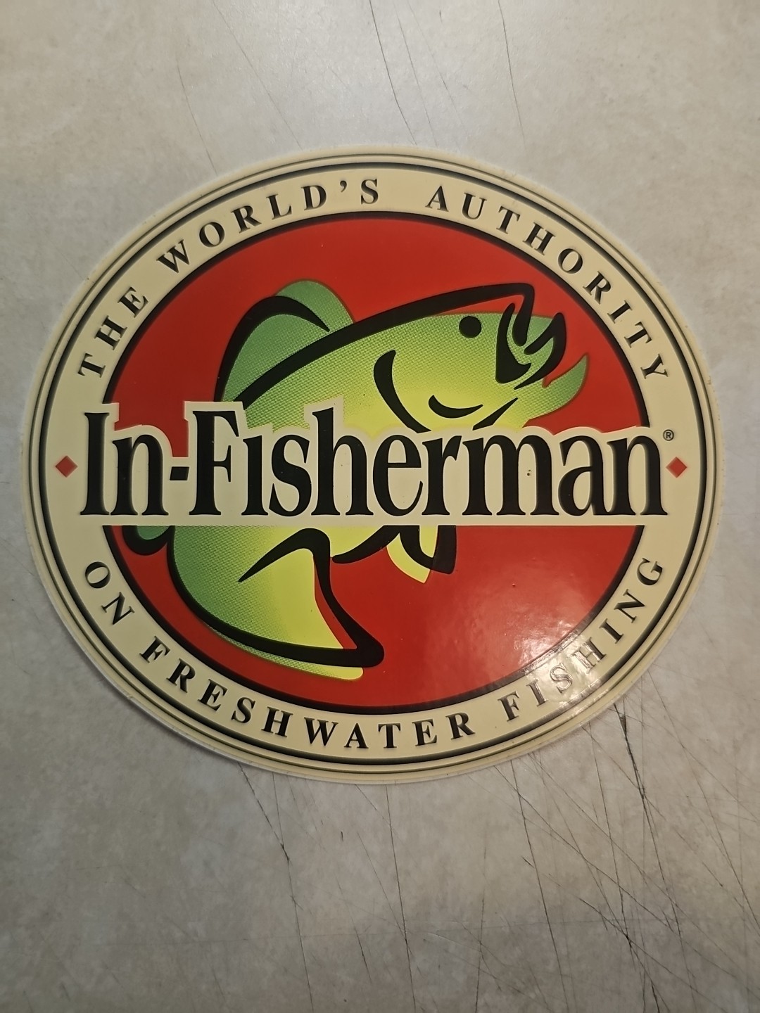 In-Fisherman Vinyl Decal Sticker, World’s Authority, Oval, 4-3/4″Lx4-1/4″W, NOS