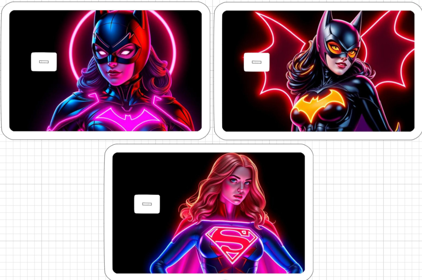 DC Neon Batgirl Supergirl ATM Debit Credit Card Skin Sticker Batman Superman USA