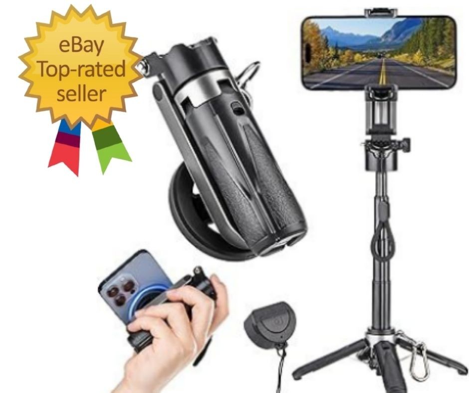 for Magsafe Tripod Stand for iPhone,Portable Pocket Size Selfie Stick with Re…