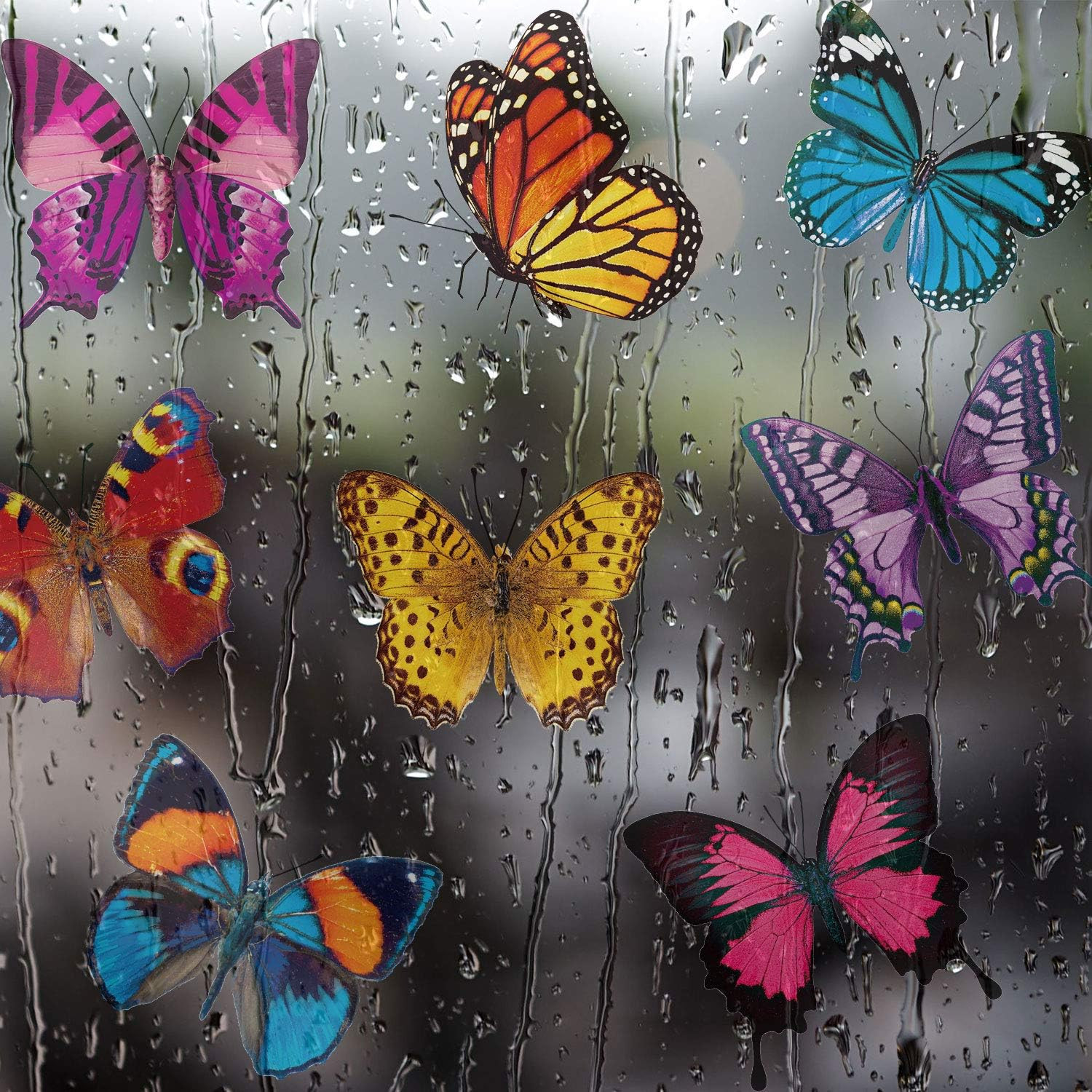 40 Pieces Butterfly Anti-Collision Window Stickers Spring Decor Butterfly Clings
