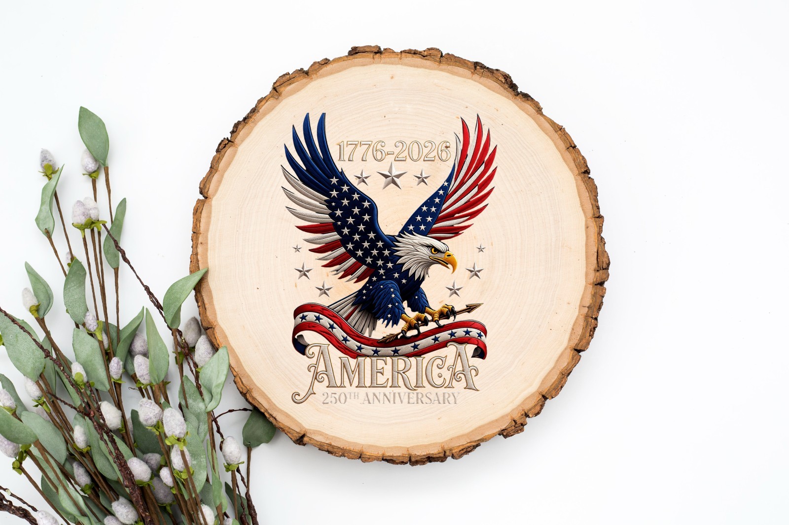 4th of July 250 Year Anniversary UV DTF Transparent Sticker /Decal