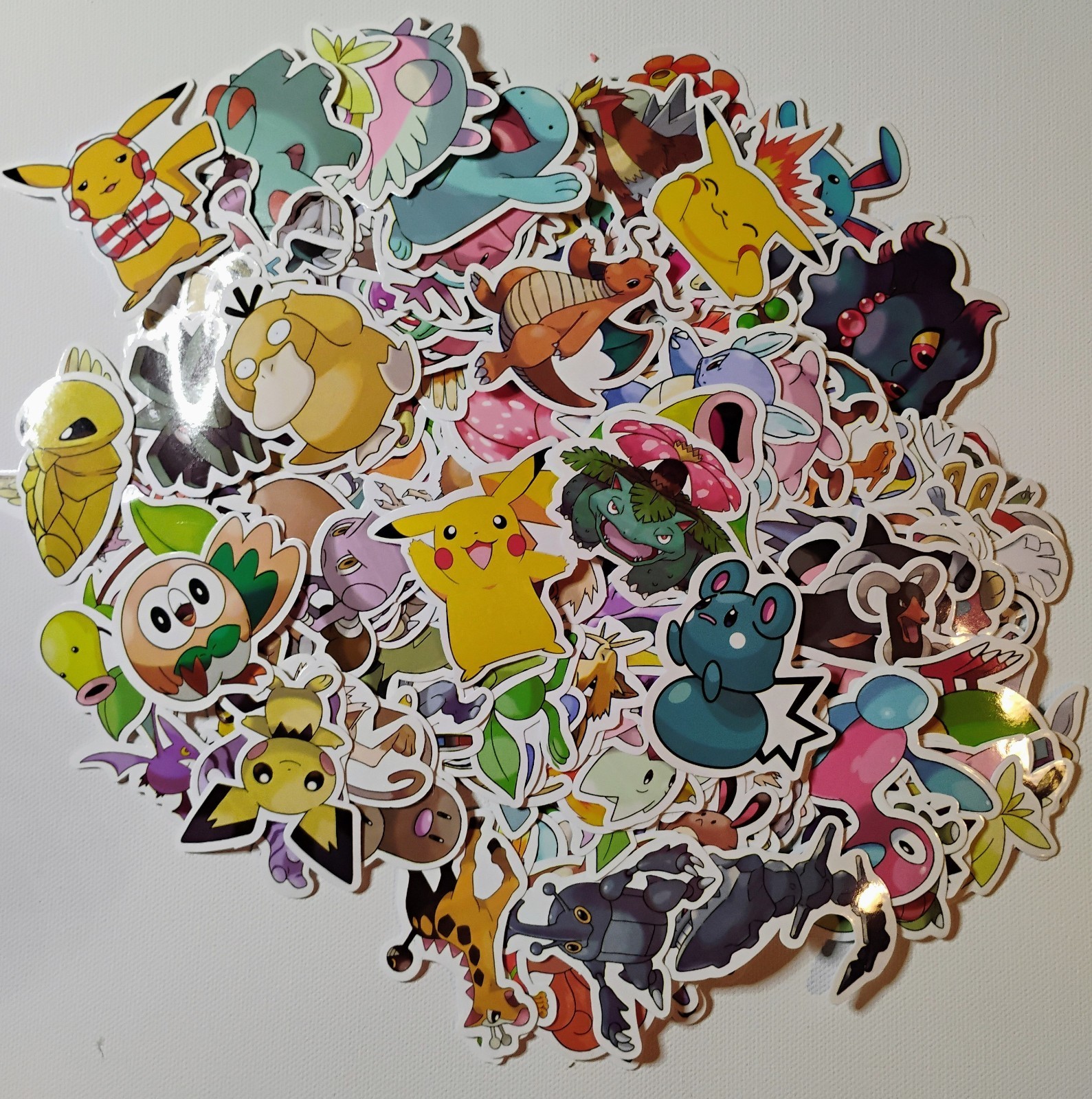 50 Pc Assorted Custom Pokemon Characters Vinyl Stickers