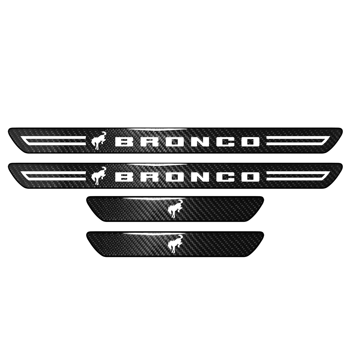 Ford new Bronco Carbon Fiber 4 Pcs Universal Door Sill Plates