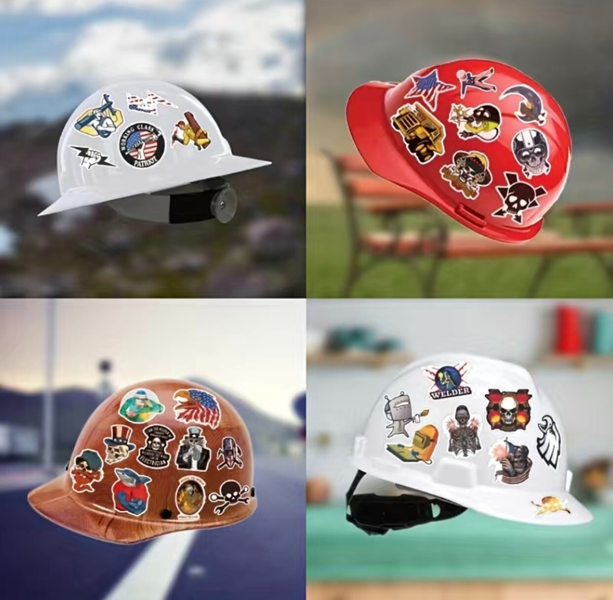 150 Hard Hat Stickers Electrician Plumber Labor Physical Men Toolbox Sticker Lot
