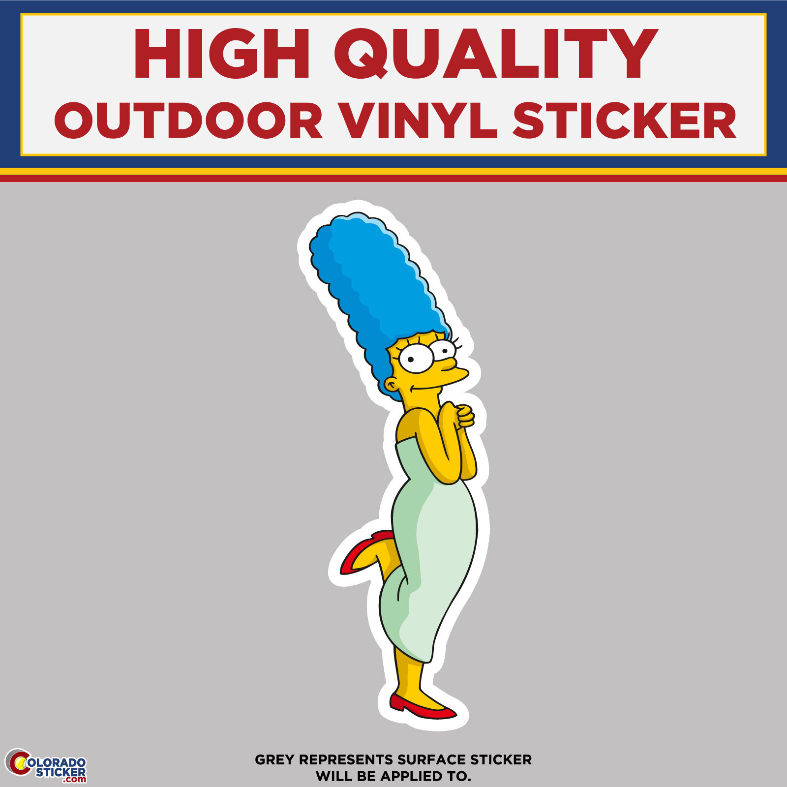 Marge Simpson standing on one foot, High Quality Vinyl Stickers