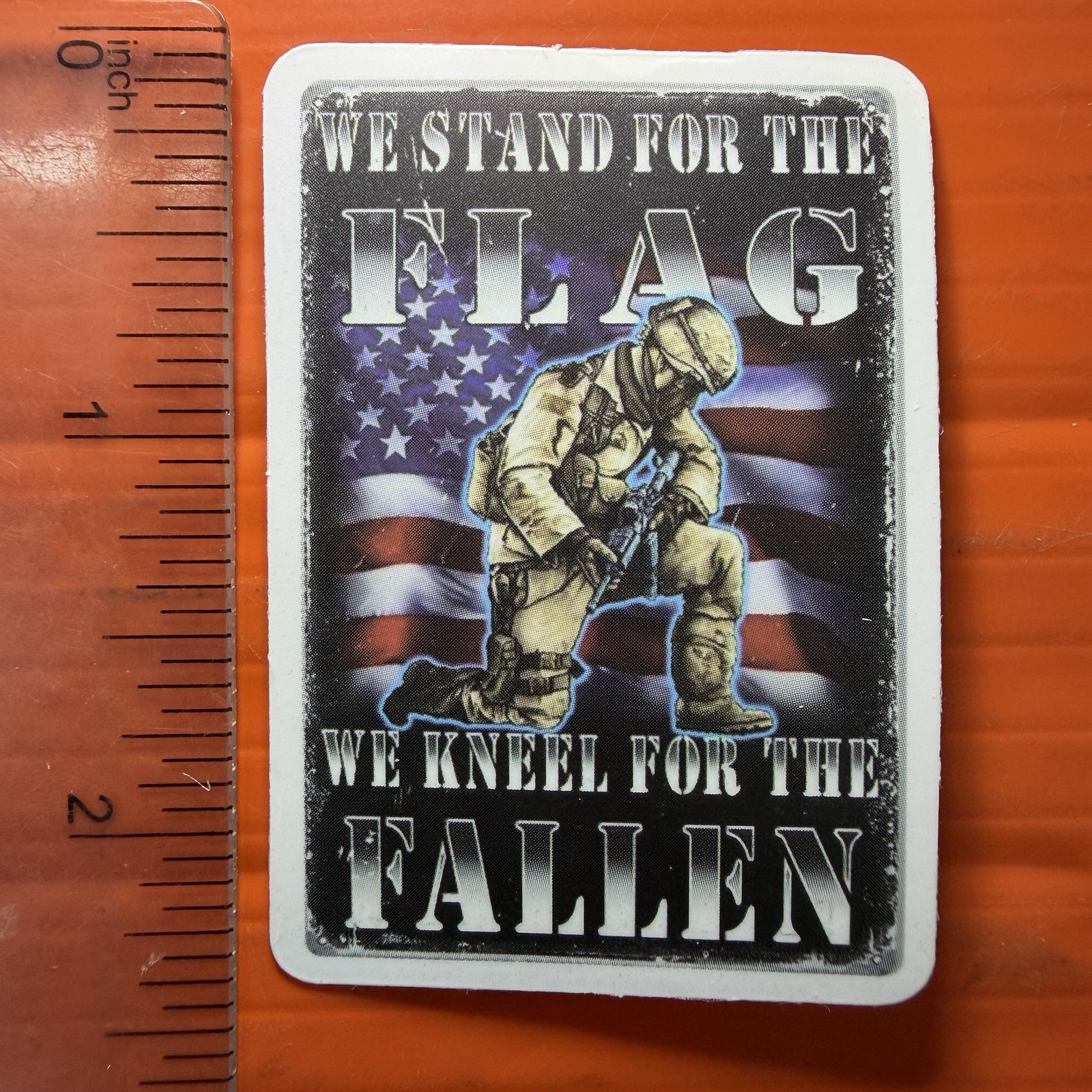 We Stand for the Flag, We Kneel for the Fallen Sticker