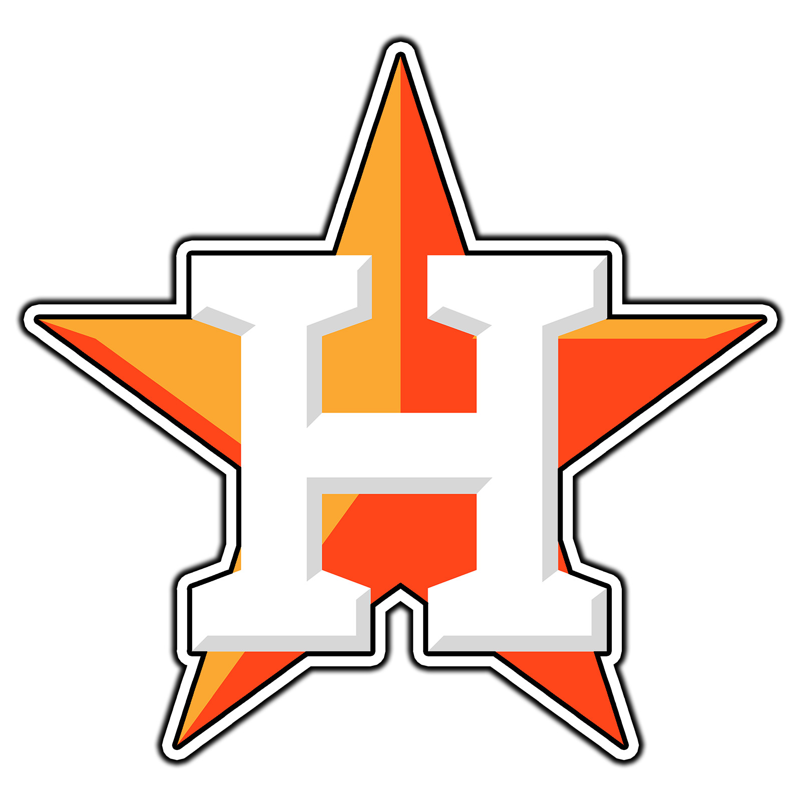 Houston Astros Star Logo #6 Baseball Fan Sticker Waterproof Vinyl Decal Die-Cut