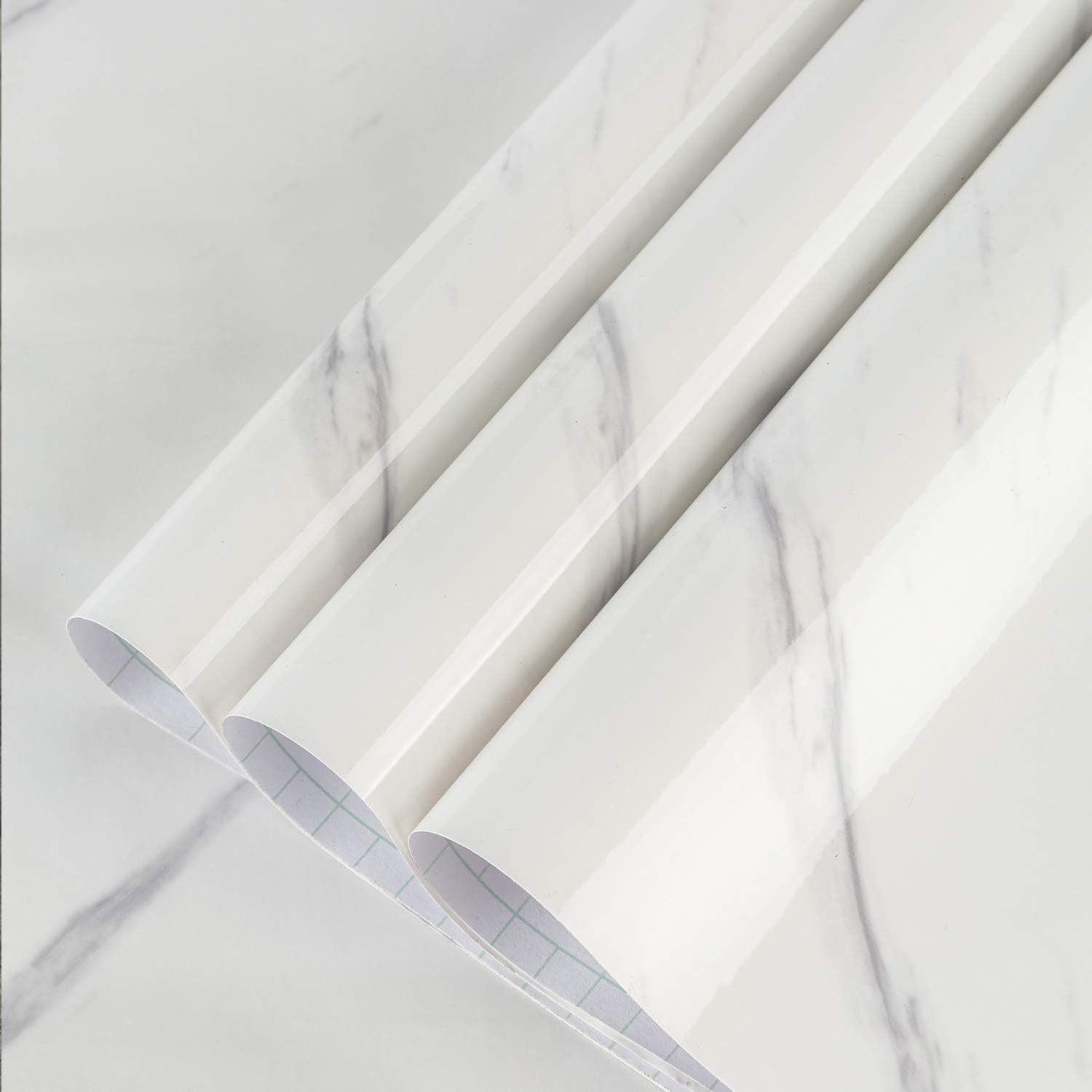 Large White Marble Granite Wallpaper Peel Stick Thicken 48x118inch Waterproof…