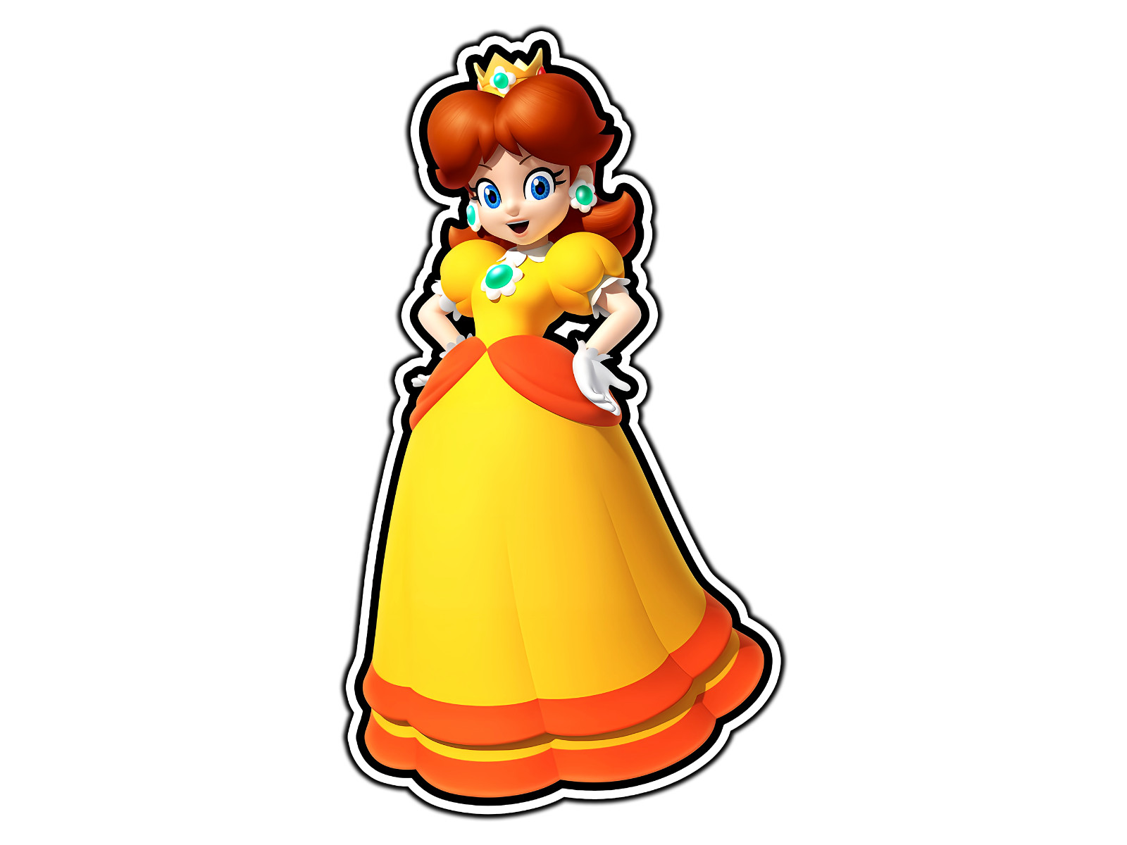 Princess Daisy #1 Waterproof Vinyl Sticker Decal Die-Cut