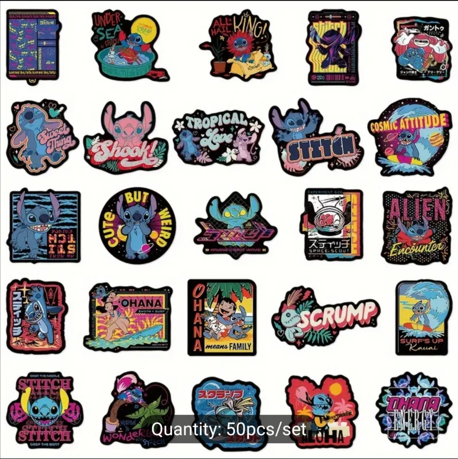 10 PCS Disney Lilo And Stitch Angel Scrump Mix 2 Stickers BRAND NEW