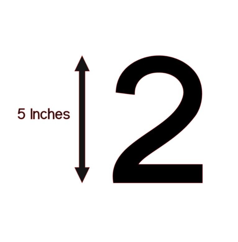 Large Number Stickers Mailbox Address 5″ Vinyl Decal Building House Business Car