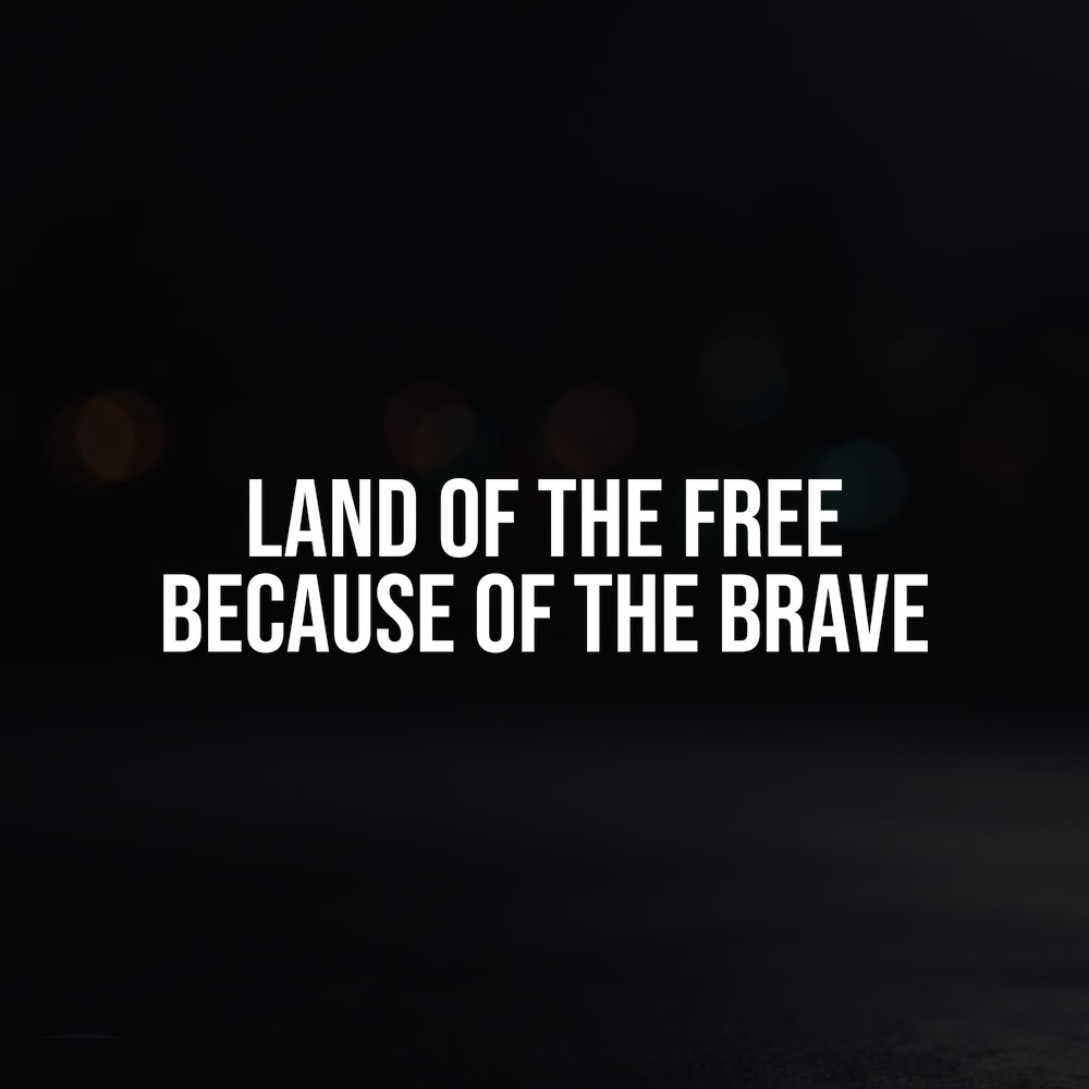 8in Vinyl Decal Sticker – «Land Of The Free Because Of The Brave»