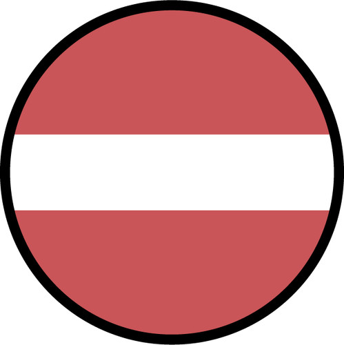 Latvia Flag Circle Sticker Decal