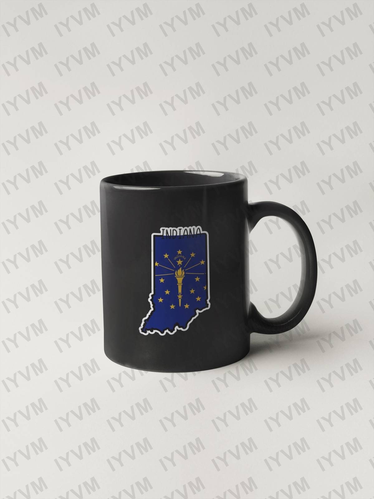 State of Indiana Flag Map Sticker Decal USA Indiana State