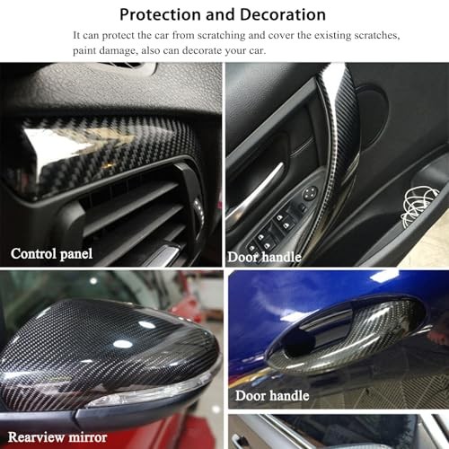 Carbon Fiber Vinyl Wrap for Cars – 6D High Gloss – Roll Bubble – Bubble