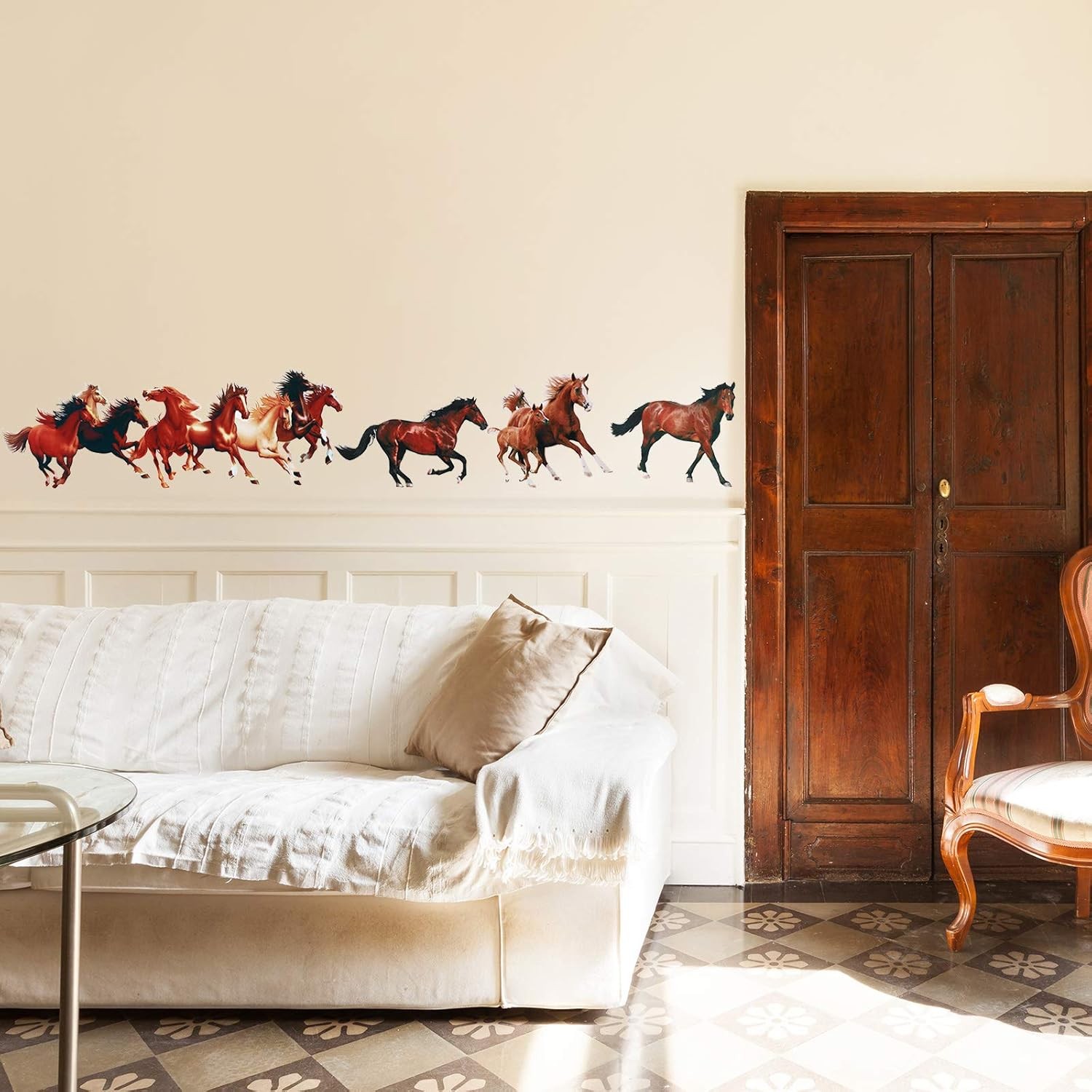 30Pc Running Horse Wall Stickers 11.8×7.8″