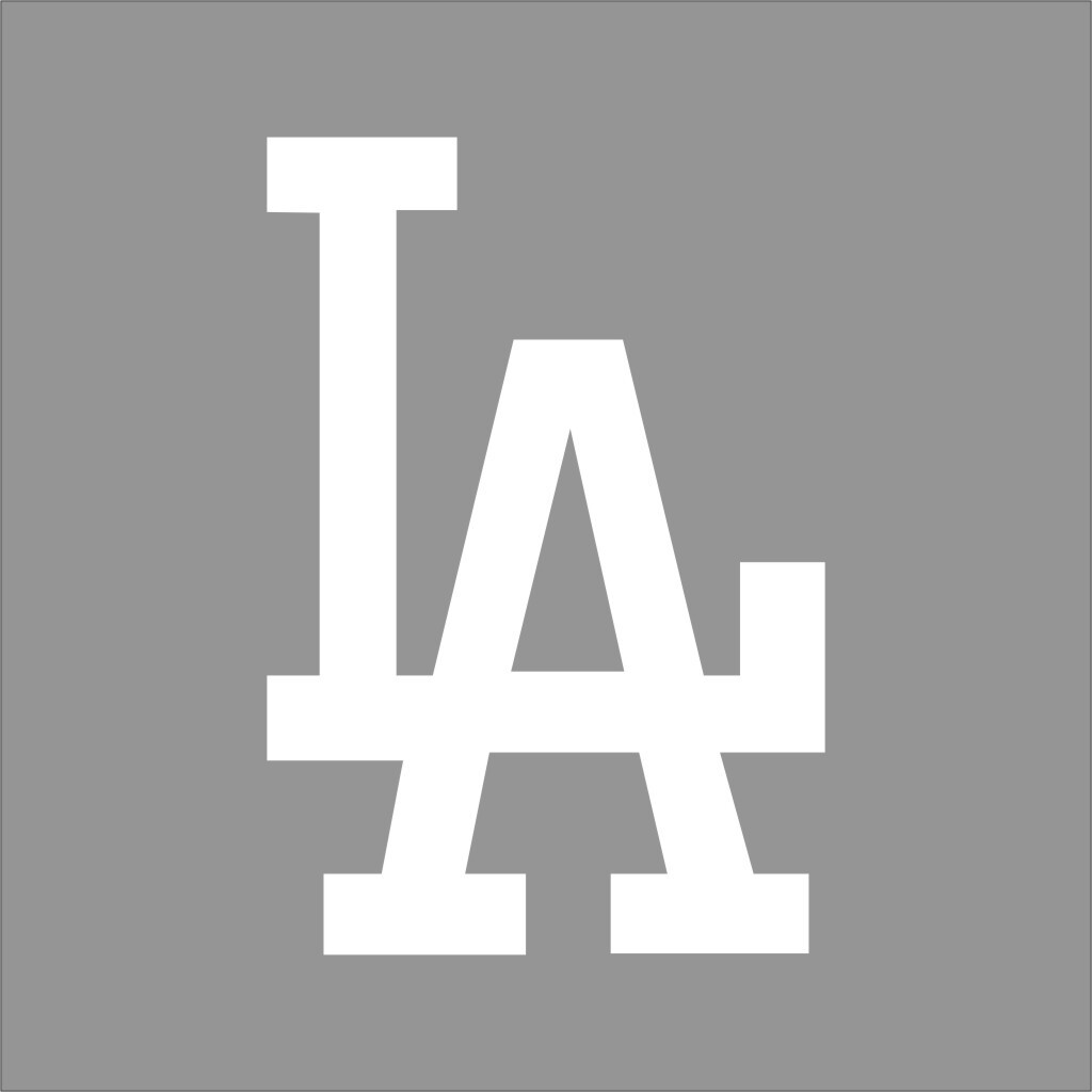 Los Angeles Dodgers #2 MLB Team Logo 1 Color Vinyl Decal Sticker Car Window Wall