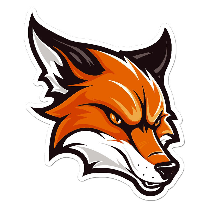 Fox Head, Vinyl Decal Sticker, Indoor Outdoor, 3 Sizes, #11275