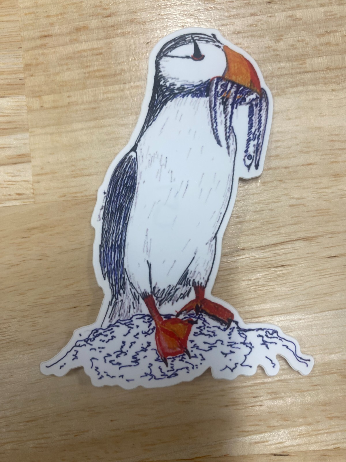 Puffin sticker (hand-drawn)