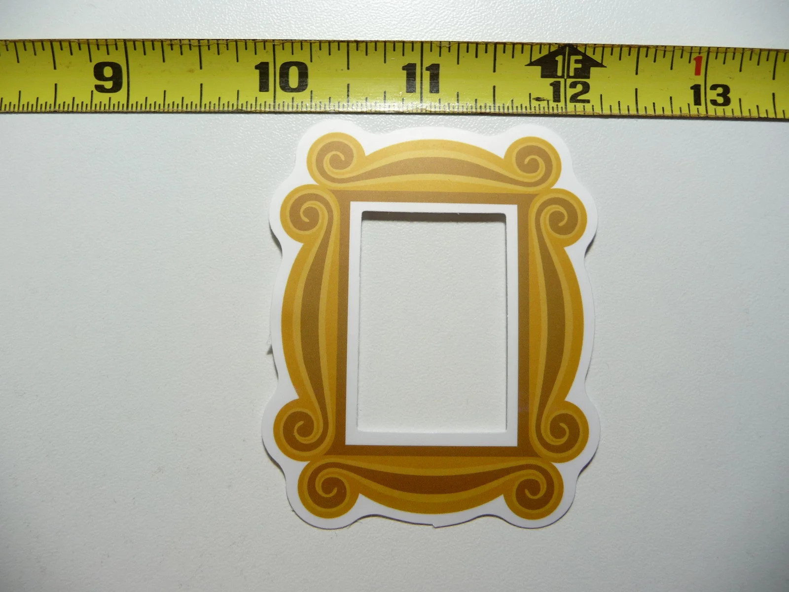 FANCY FRAME WITH OPENING FOR PHOTO SMALL STICKER DECAL FUNNY FOR LAPTOP CASE