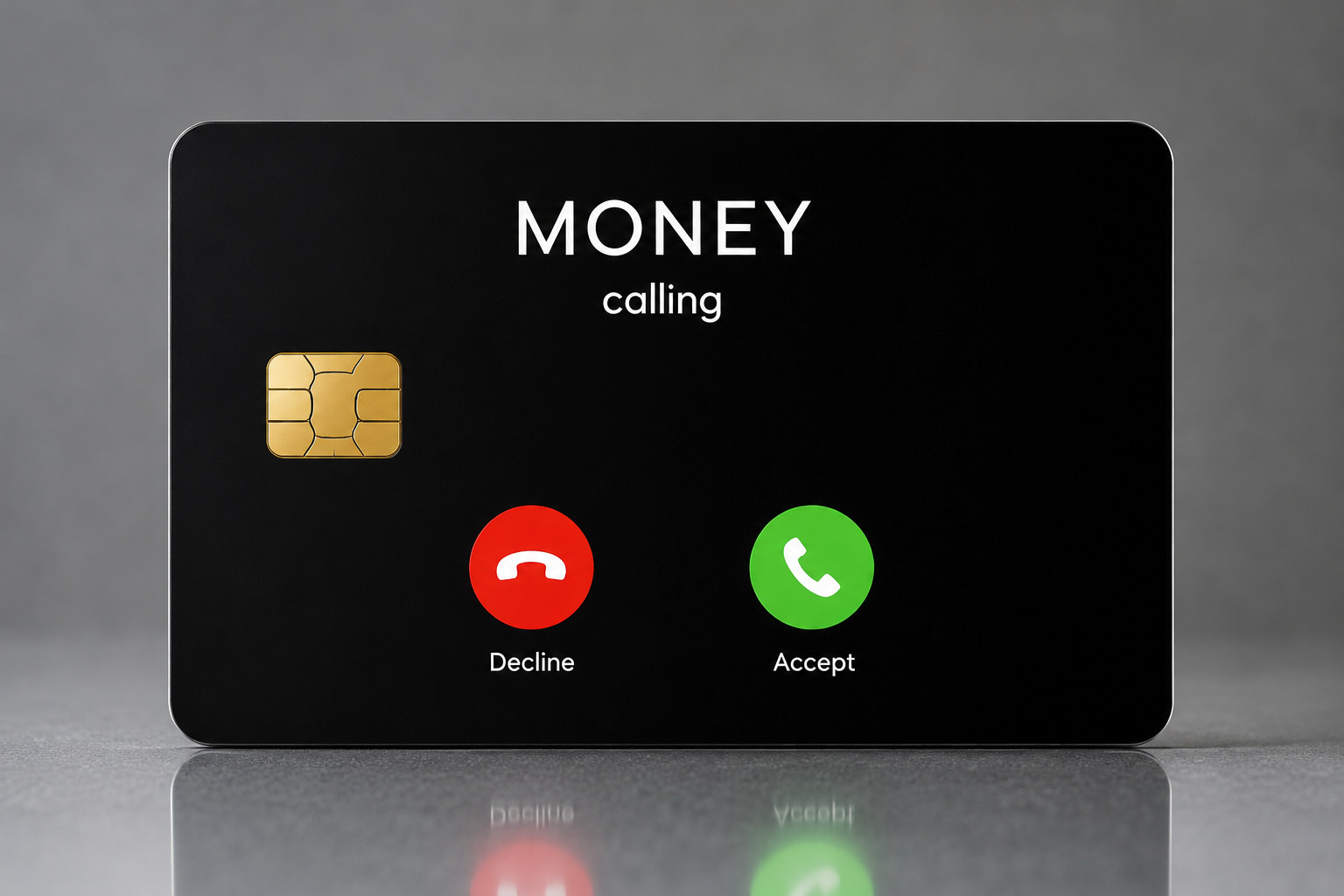 Money Calling Credit Card Skin Funny Debit Card Vinyl Sticker Wrap